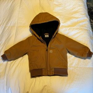 Toddler Boys Carhartt brown canvas jacket size 24 months